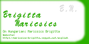 brigitta maricsics business card